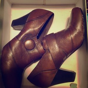 Brown Leather Booties
